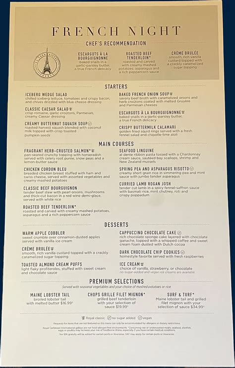a taste of france alphaland menu